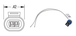 PAI 854052 MACK SENSOR CONNECTOR ASSY (2 PIN / 2 WIRE) (9.50" OAL) (USA)