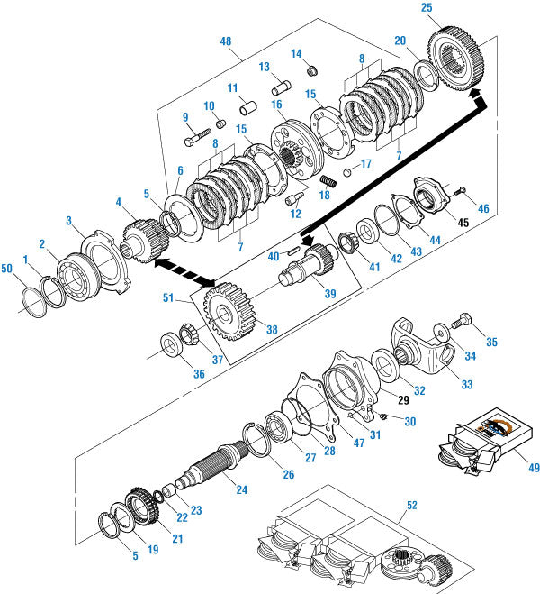 PAI Industries - Drive Train Rear Case Components - Updated Design Synchronizer  - T2080, T2090 and T2100 | woodlineparts.com