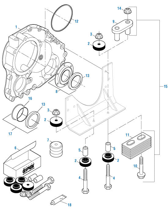 PAI Blue - Mack & Volvo Applications
Aluminum Timing Cover - Engine - E6 Series | woodlineparts.com