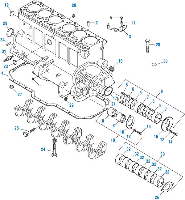 PAI Blue - Mack & Volvo Applications
Cylinder Block Components - E7, E-Tech, ASET | woodlineparts.com