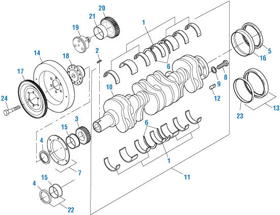 PAI Blue - Mack & Volvo Applications
Crankshaft - E7, E-Tech, ASET | woodlineparts.com
