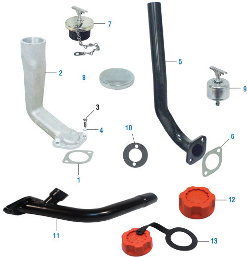PAI Blue - Mack & Volvo Applications Oil Filler Tubes and Caps - Miscellaneous | woodlineparts.com