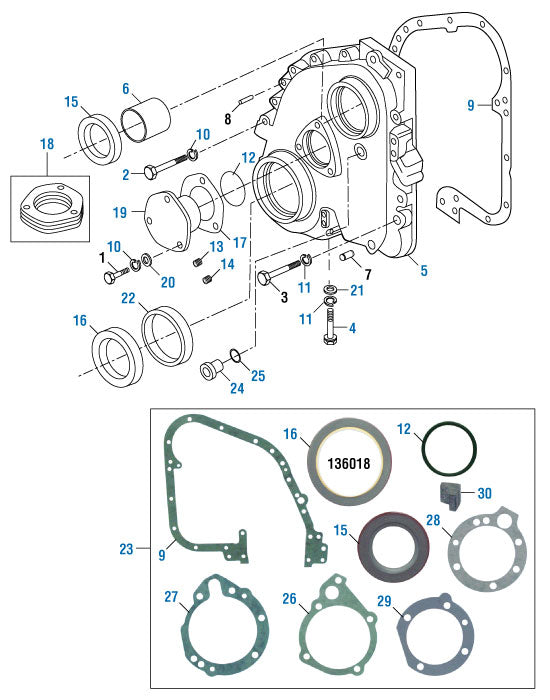 PAI Industries - Cummins Engine Front Cover and Components - 855 Series | woodineparts.com