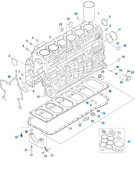 PAI Industries - Cummins Engine Cylinder Block Components - ISB / QSB Series | woodlineparts.com