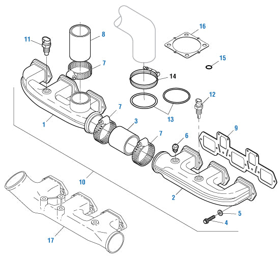 PAI Blue - Mack & Volvo Applications
Intake Manifold - E7, E-Tech, ASET | woodlineparts.com