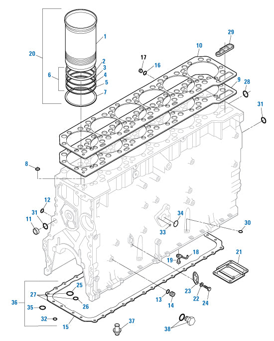 SYKIA/シキアOrbit Hair Pierce <Plate Line> Set of Caterpillar Skid Steer Tracks - Zig Zag Pattern ( PM