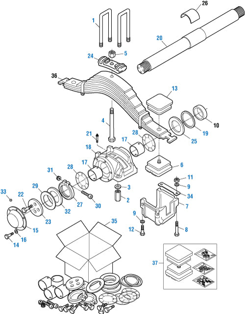 PAI Industries - Chassis Suspension
46,000 LB - Rear Suspension | woodlineparts.com