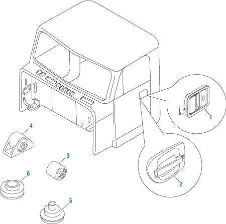 PAI 740290 FREIGHTLINER A18-42228-002 LEFT HAND DOOR HANDLE