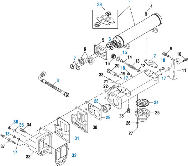 PACK OF 5 PAI 131470 CUMMINS 3066298 OIL COOLER SUPPORT GASKET  