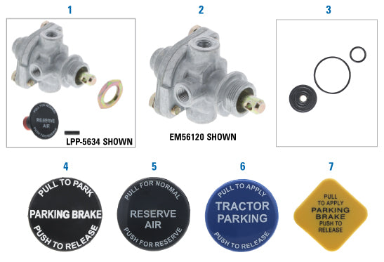 PAI LPP-3592 MACK 745-276566 PUSH PULL VALVE (PP-1) (276566, 276580)