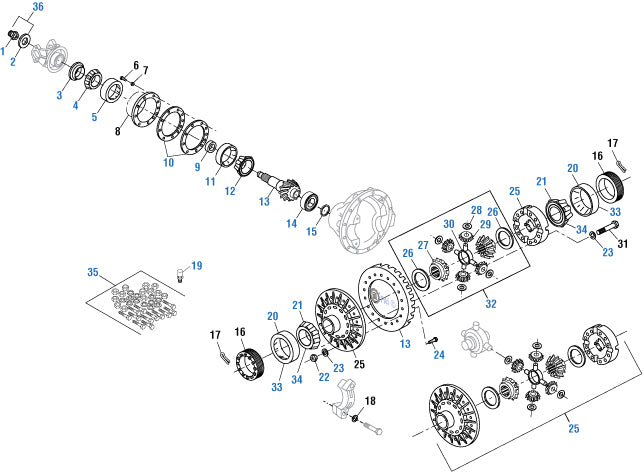 PAI - Drive Train Single Axle and Rear Tandem Axle - RS 21160/161, 23160/161, 24160/161, 25160/161, 261 | woodlineparts.com