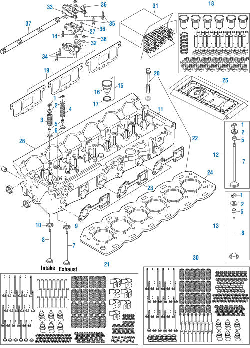 PAI 631346 CYLINDER HEAD REBUILD KIT DETROIT SERIES 50 / 60 ENGINES