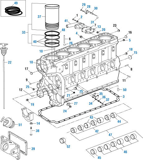 PAI Industries - Cummins Engine
Cylinder Block Components - Small Cam - Non-FFC and FFC, Big Cam - FFC, Including 88NT - 855 Series | woodlineparts.com