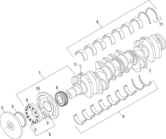 PAI 171659 CUMMINS 4925761 NEW CRANKSHAFT (W/O GEAR) (ISX