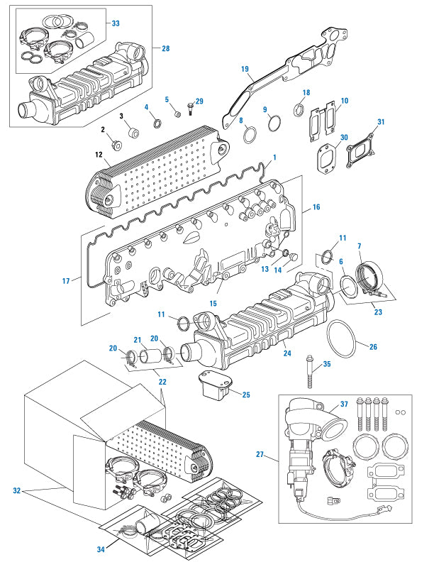 PAI Blue - Mack & Volvo Applications
Oil Cooler and EGR Cooler - D11, D13 Series | woodlineparts.com