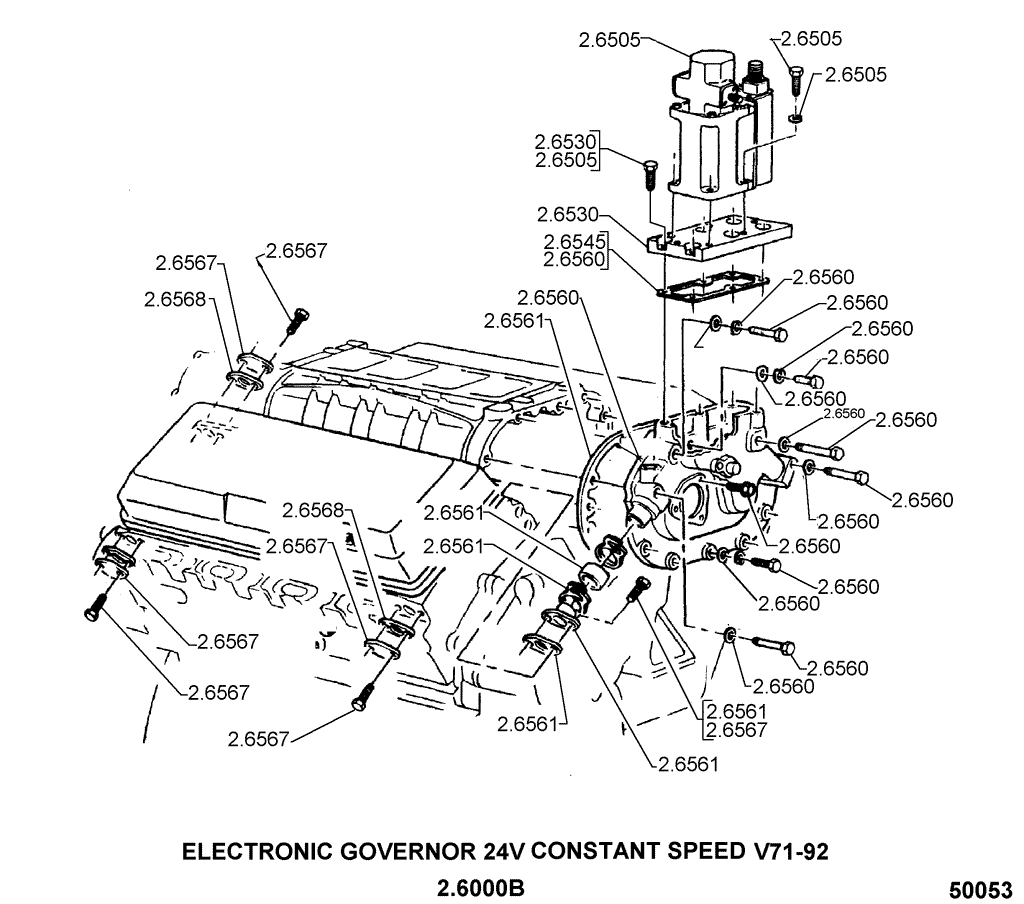 Detroit Diesel Series 92 Fuel System 2.6000B Electric Governor | woodlineparts.com