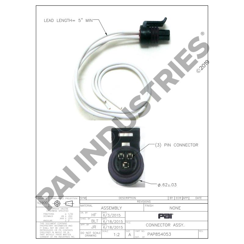 PAI 854053 MACK N/A ASSY,CONNECTOR