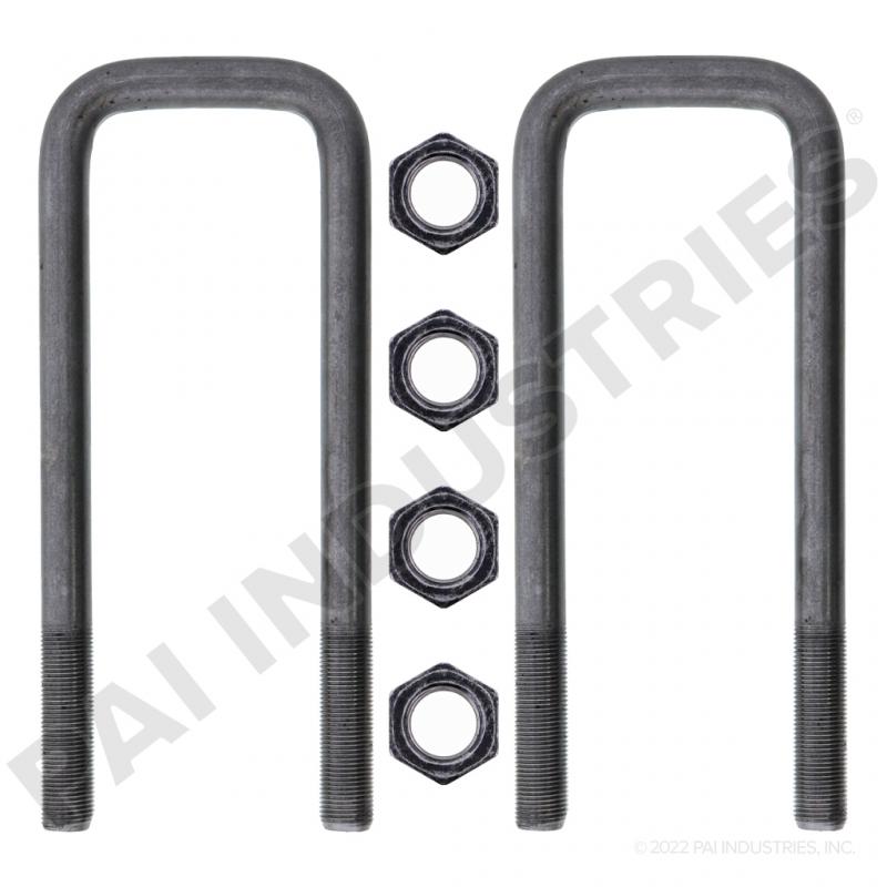 PACK OF 2 PAI FUB-5072 MACK 7QK3151P5 FLAT U-BOLT KIT (3-1/2" X 11") (USA)