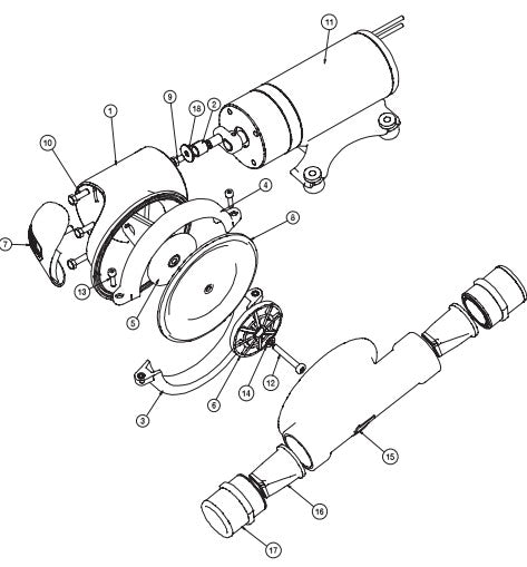 Jabsco® 50886-1000 Clamp Ring Kit for 50880 / 50890 Waste Pumps