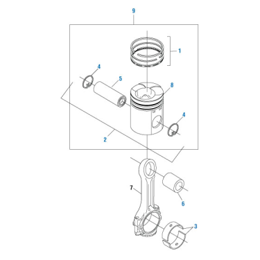 PAI 410095 NAVISTAR 1830953C92 PISTON KIT (STD) (7.3 / 444) (USA 