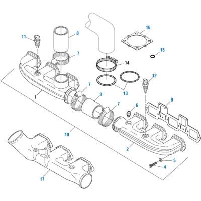 PACK OF 2 PAI EGS-3890-010 MACK 590GB312B INTAKE MANIFOLD GASKET (USA)