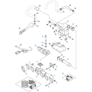PACK OF 6 PAI 831012 MACK 573GB323 EGR VALVE GASKET (E7 / ASET)