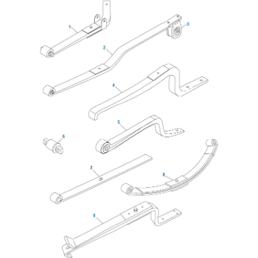 【PINO】 PAI 750823 HENDRICKSON 3806666C91 FRONT AXLE SPRING (51646