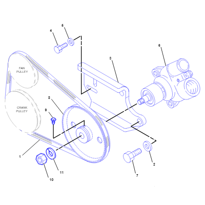 CATERPILLAR 7C3912 OEM AUXILIARY PULLEY (7.00") (1 GROOVE) (3208)