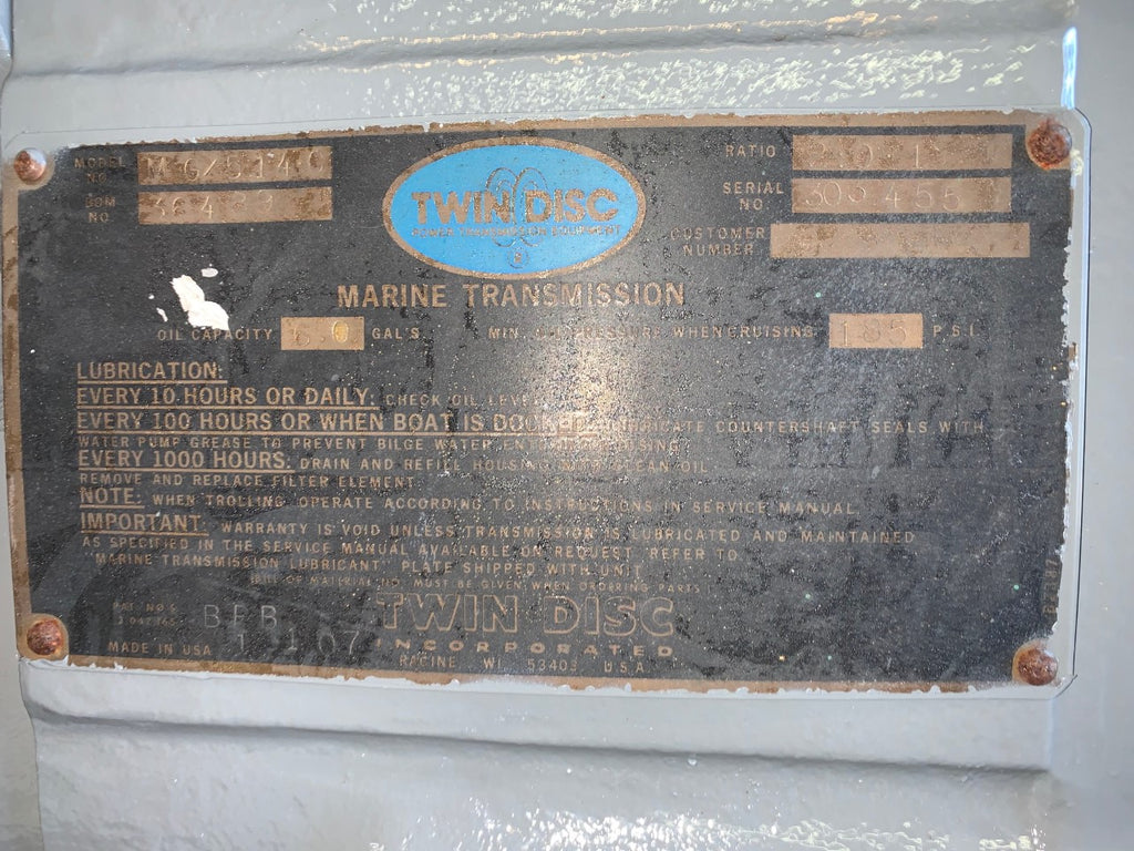 MG 514 C TWIN DISC 2:1 MARINE GEAR / MARINE TRANSMISSION