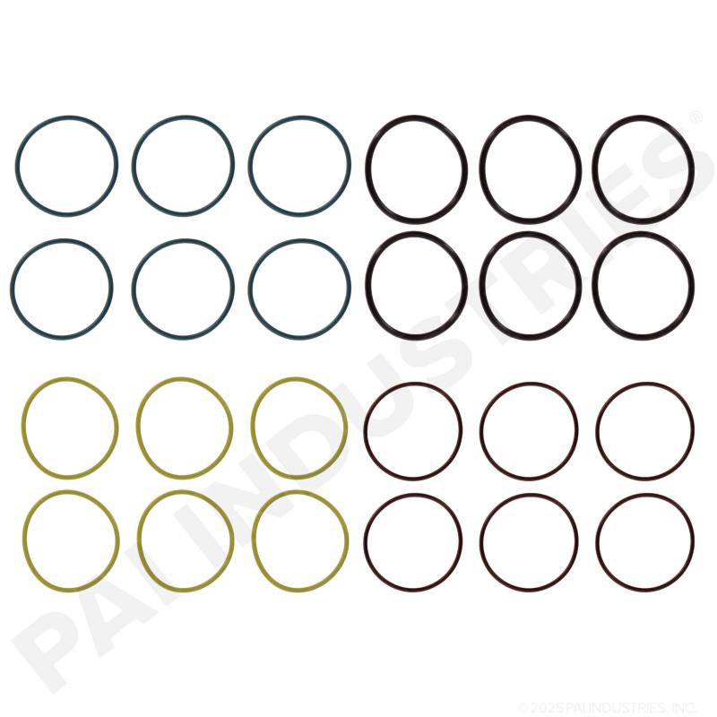 PAI 121309E INJECTOR O-RING KIT (ISX) (3347937, 3330538, 3330537, 3347939) | woodlineparts.com