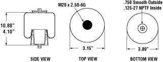 PAI - Chassis Suspension Sleeve Style - Air Springs | woodlineparts.com