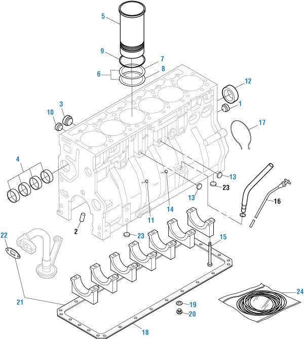 PAI - International Engine Cylinder Block Components - DT-466 / DT-530 (1993-1997 PLN) | woodlineparts.com