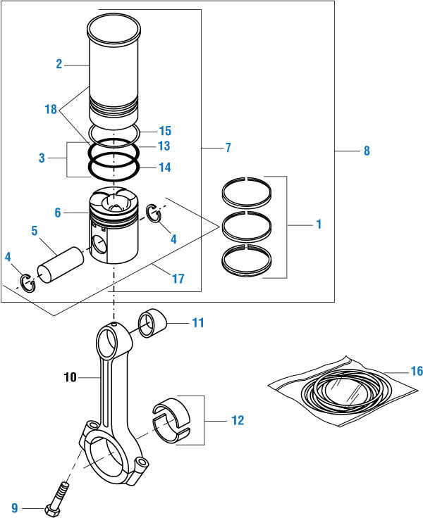 PAI Industries - International Engine
One Piece Piston - DT-466 / DT-530 (1993-1997 PLN) | woodlineparts.com