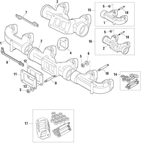 PAI - Volvo / Renault Engine Components Exhaust Manifold - Renault / E-Tech | woodlineparts.com