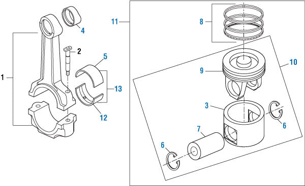 PAI Industries - Cummins Engine
Two Piece Piston - 6C/ 8.3/ISC / ISL / ISL9 Series | woodlineparts.com