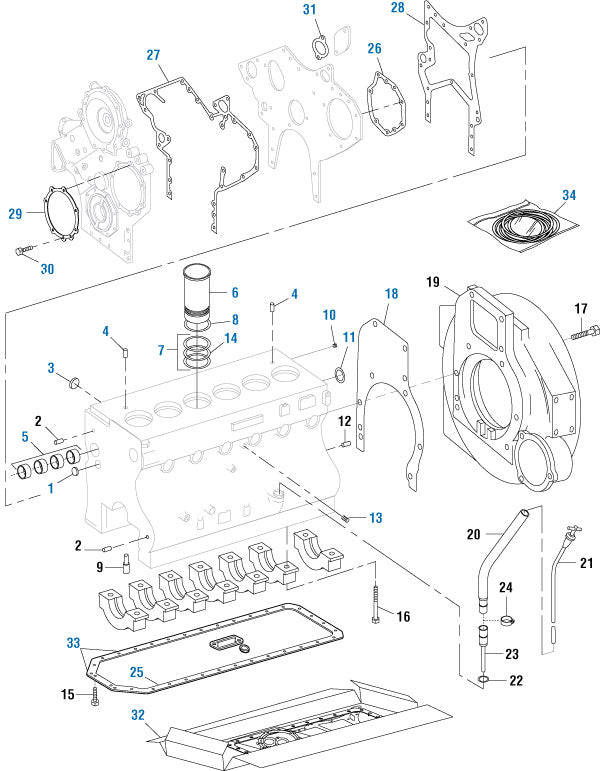 PAI Industries - International Engine
Cylinder Block Components - DT-360 Series | woodlineparts.com