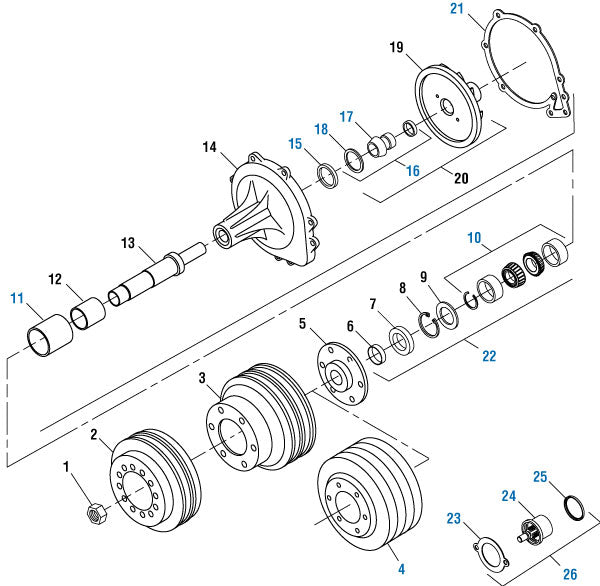 PAI Industries - International Engine
Water Pump - DT-360 Series | woodlineparts.com