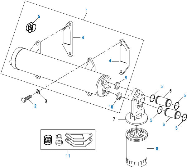 PAI 431327 OIL COOLER MOUNTING KIT (DT466 / DT360) (1977-1993) (USA)