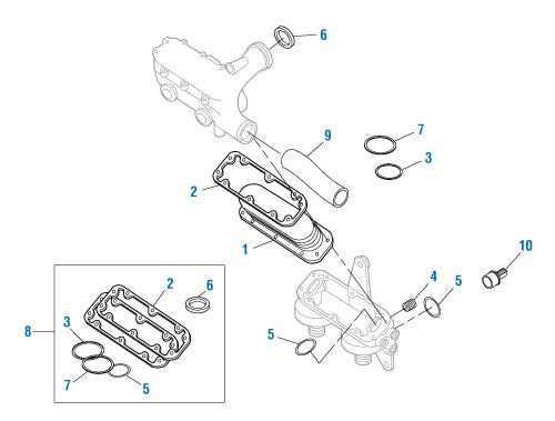 PAI Industries - Detroit Diesel Engine
Oil Cooler - Series 50 | woodlineparts.com