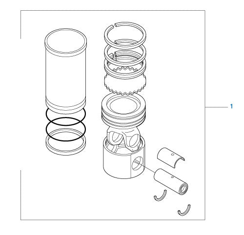 PAI 600911HP DETROIT DIESEL 23532558 CYLINDER KIT (S50 / S60) (16.5:1) (HIGH PERFORMANCE)