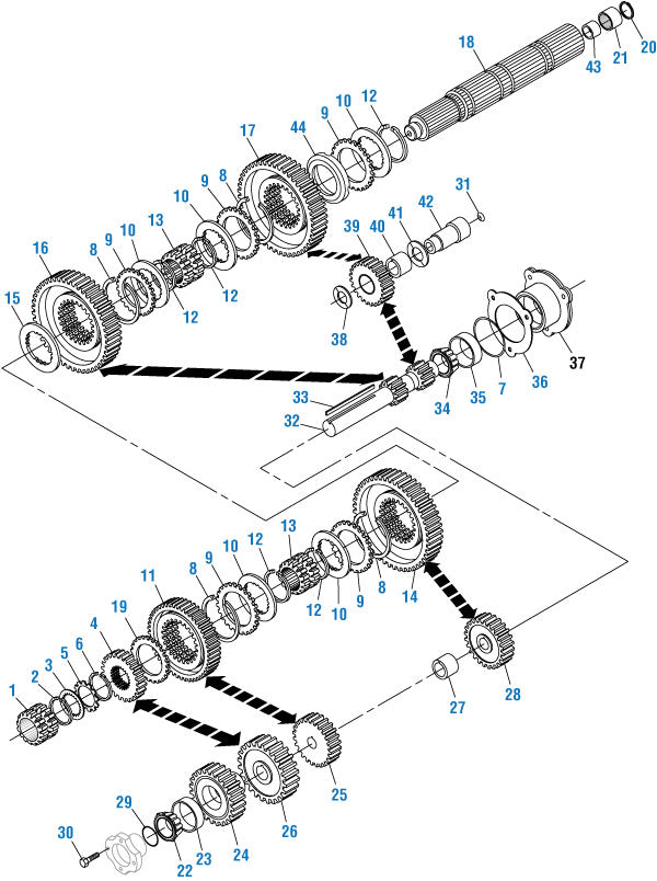 PAI Industries - Drive Train
Main Case Components - T2060 & T2070 | woodlineparts.com