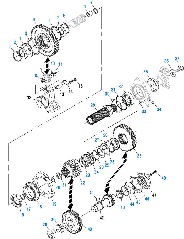 PAI Industries - Drive Train
Rear Case Components - T2070 B & D | woodlineparts.com