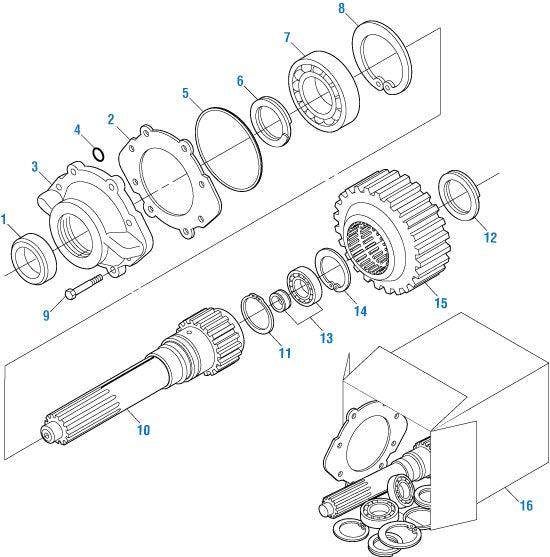 PAI Industries - Drive Train
Input Shaft Components - T2110 B and D | woodlineparts.com