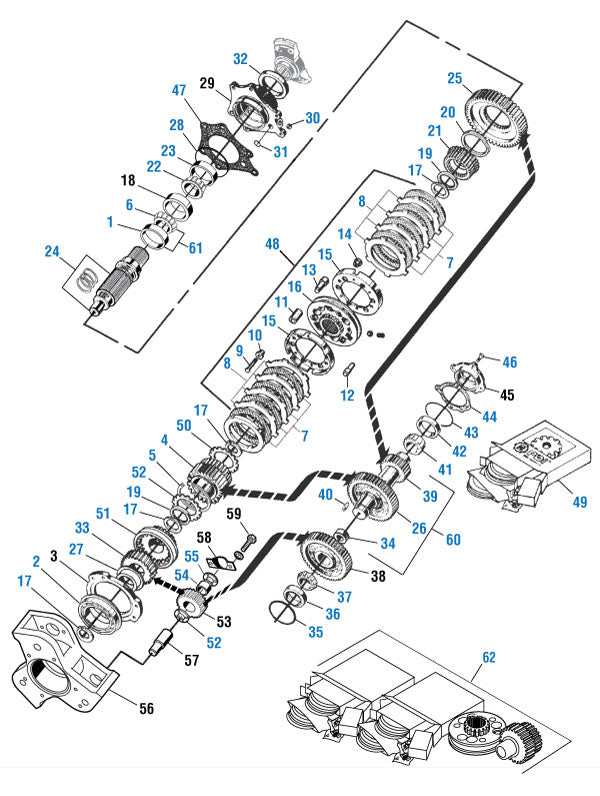 PAI Industries - Drive Train
Rear Case Components - T2110 B and D | woodlineparts.com