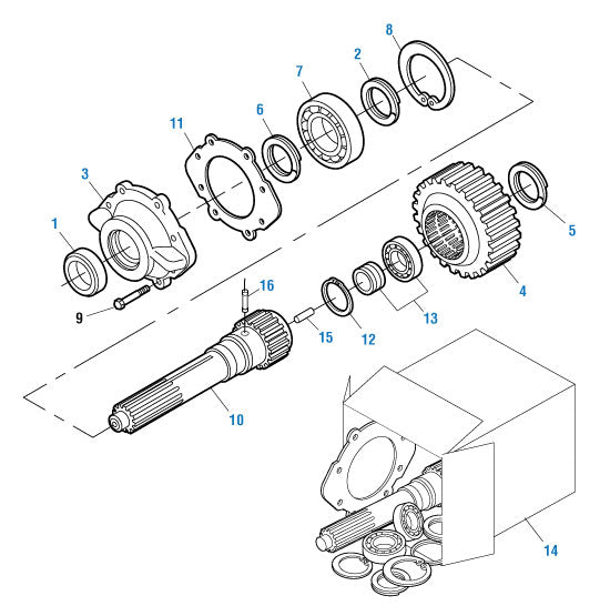 PAI 806850 MACK N/A TRANSMISSION INPUT SHAFT KIT (USA)