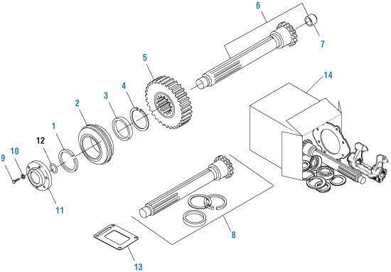 PAI Industries - Drive Train
Input Shaft Assembly - 9, 10, 13 Speed | woodlineparts.com