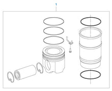 Load image into Gallery viewer, PAI 600961 CYLINDER KIT FOR DETROIT DIESEL DD15 (MONOTHERM PISTON)