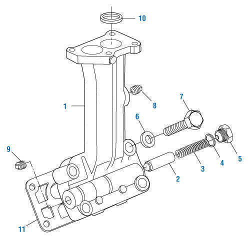 PAI Blue - Mack & Volvo Applications Oil Relief Valve Housing - Engine - E6 Series | woodlineparts.com