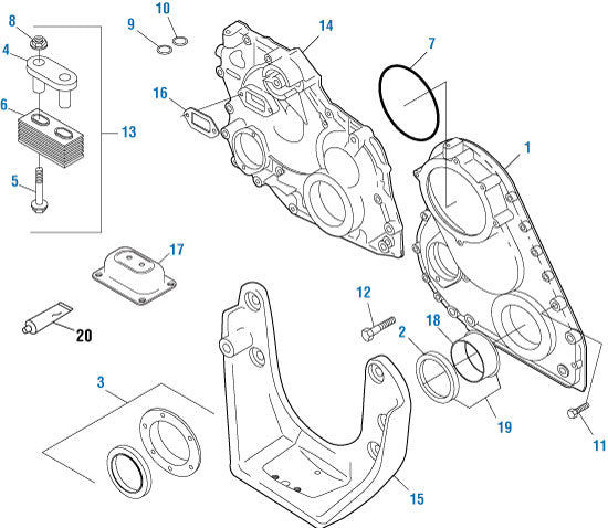 PAI Blue - Mack & Volvo Applications
Timing Gear Cover - E7, E-Tech, ASET | woodlineparts.com