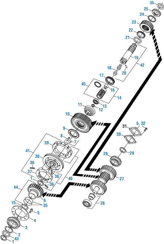 PAI Industries - Drive Train
Auxiliary Components - Early Style - RT/RTO/RTOO/RTLO 14613 and 14813 | woodlineparts.com